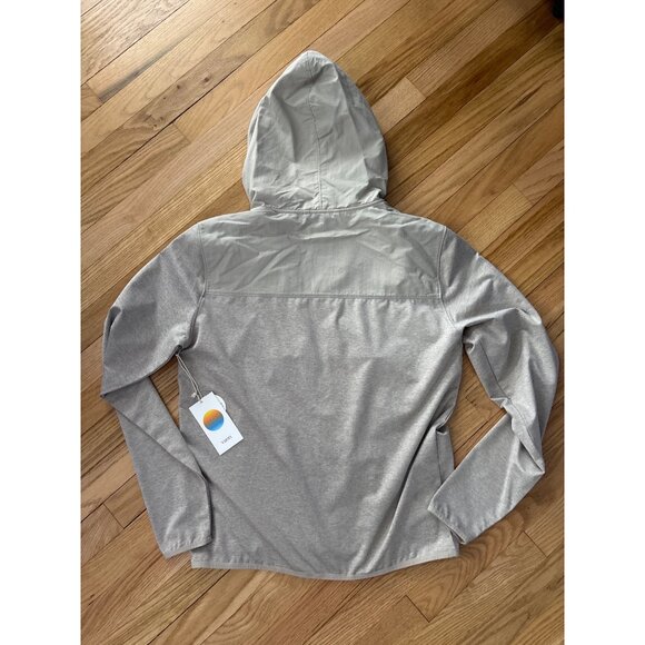 Vuori Mens Full-Zip Hooded Sunday Element Jacket S, new with tags, Toast Heather - Picture 7 of 8